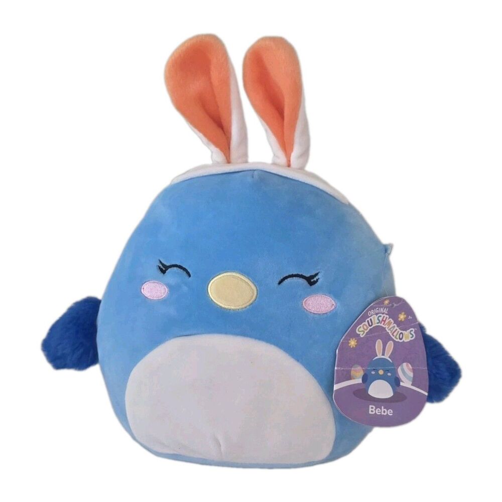 Squishmallows BeBe Bluebird Special Edition Easter Bunny 2024 8" W Tag Jazwares